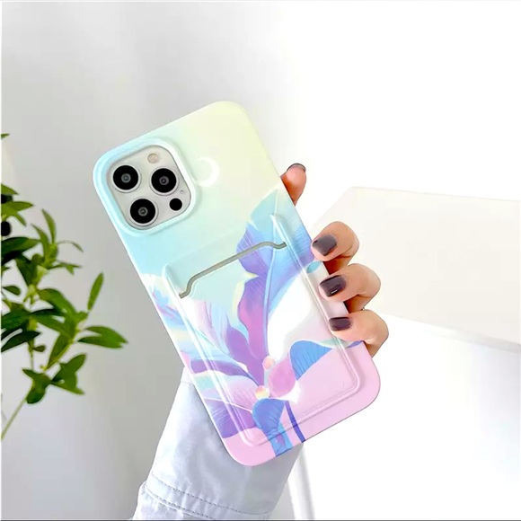 3️⃣3/25 Super Pretty Floral Phone Case for iPhone 13 w/ card holder/slot - Picture 2 of 4